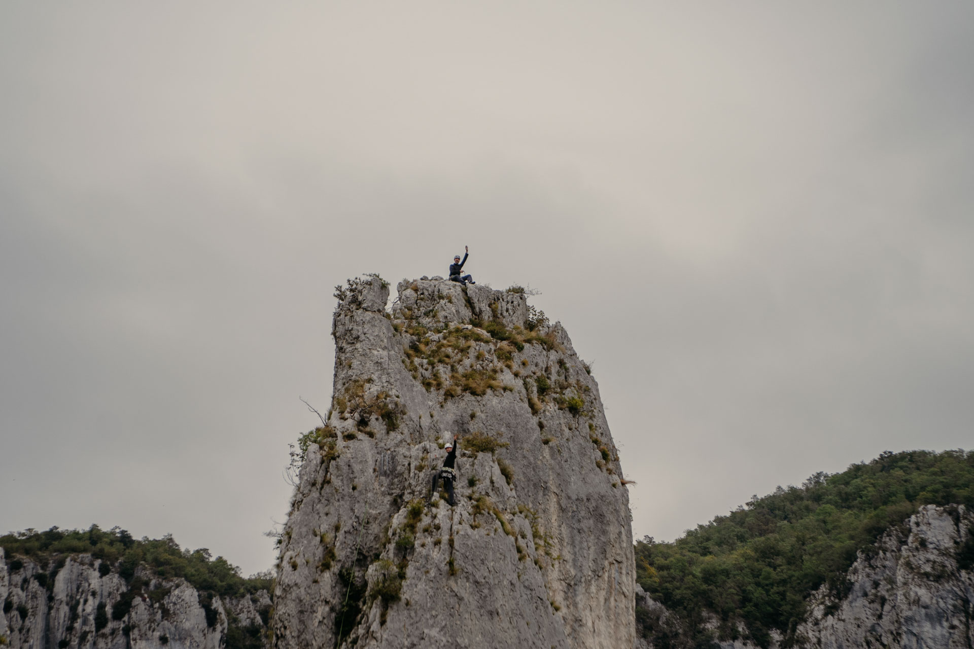 Goodtimes Sportreisen Kletterreisen Europa, Kletterer auf der Felsspitze