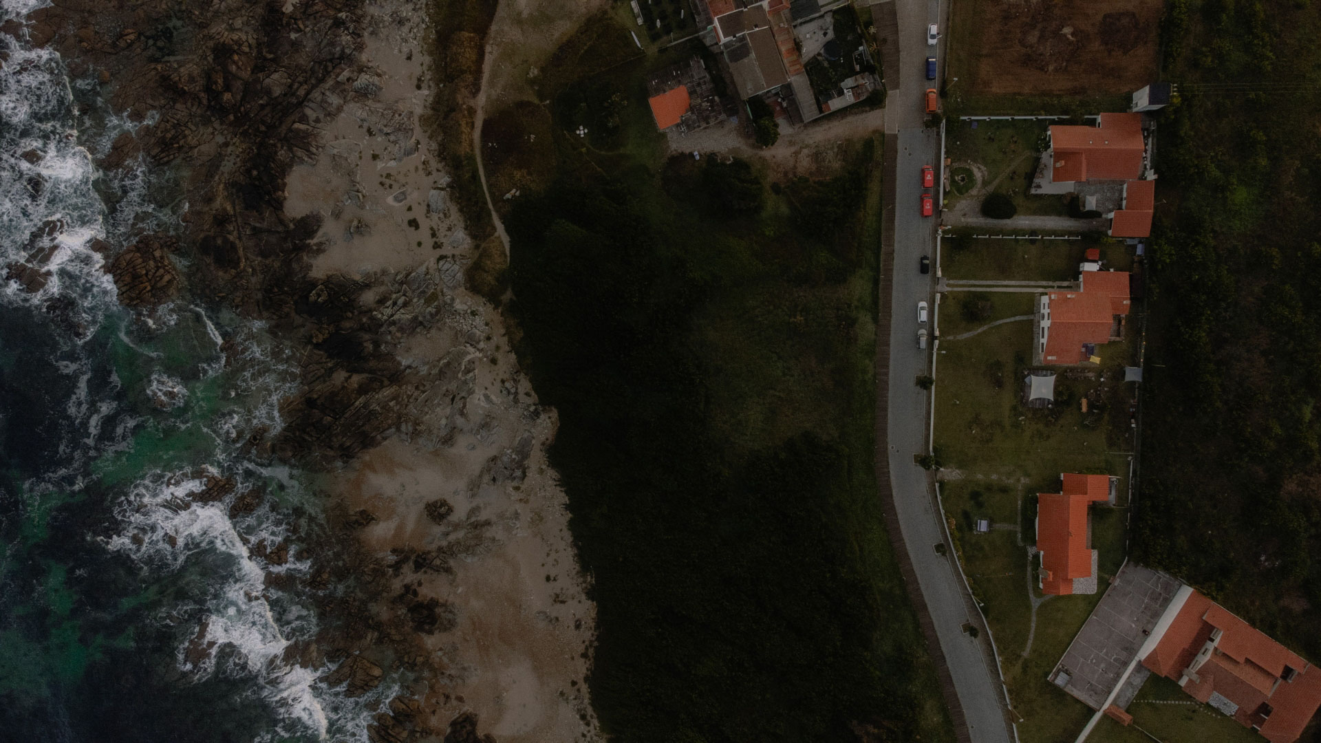 Goodtimes Sportreisen Surfcamp Portugal Luftaufnahme Camp und Strand